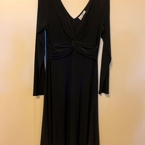 Black party dress with detail bodice